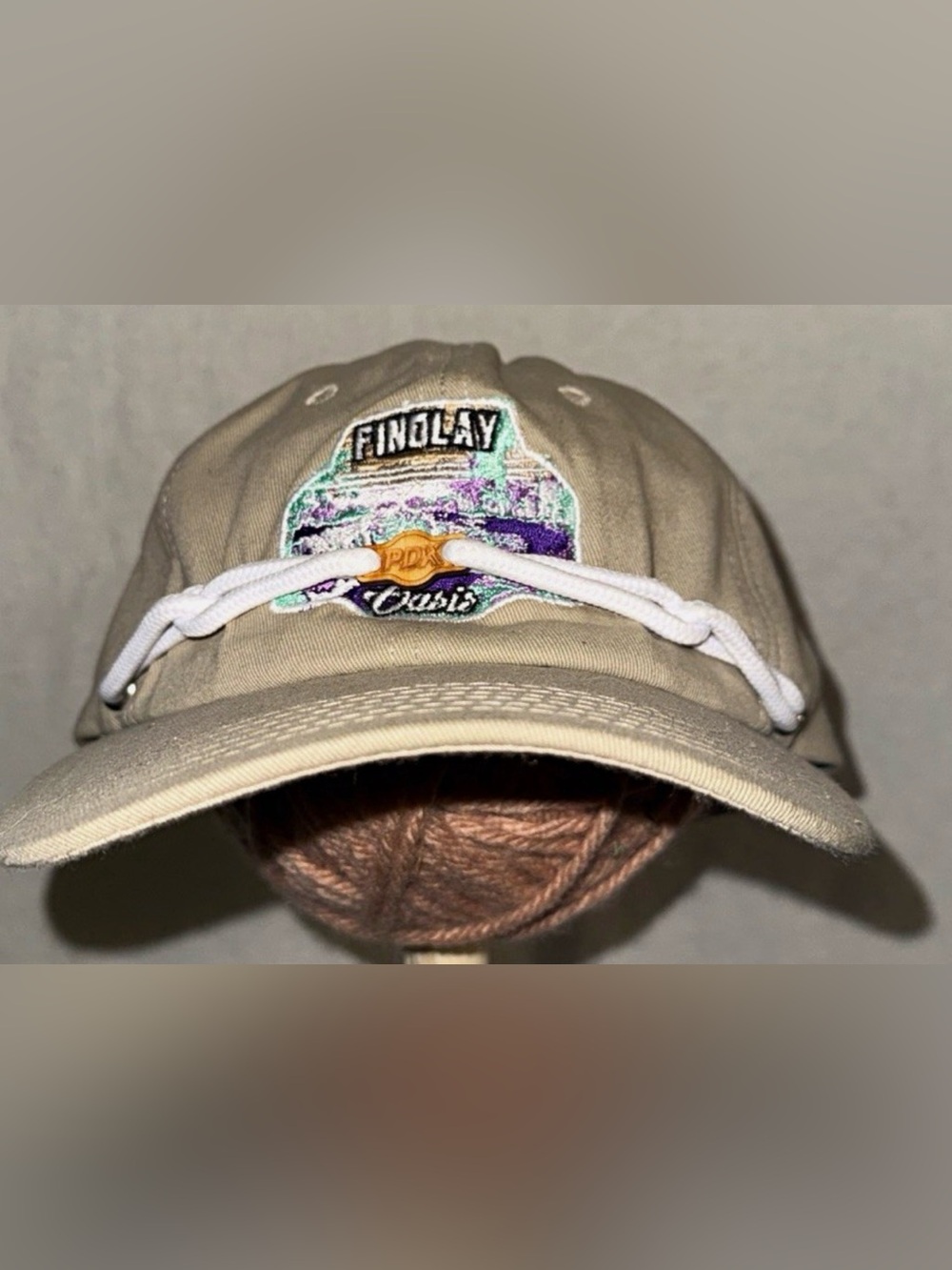 Findlay Hats Retail Exclusive Khaki Rope Hat PDX Adjustable Cotton Strapback Cap
